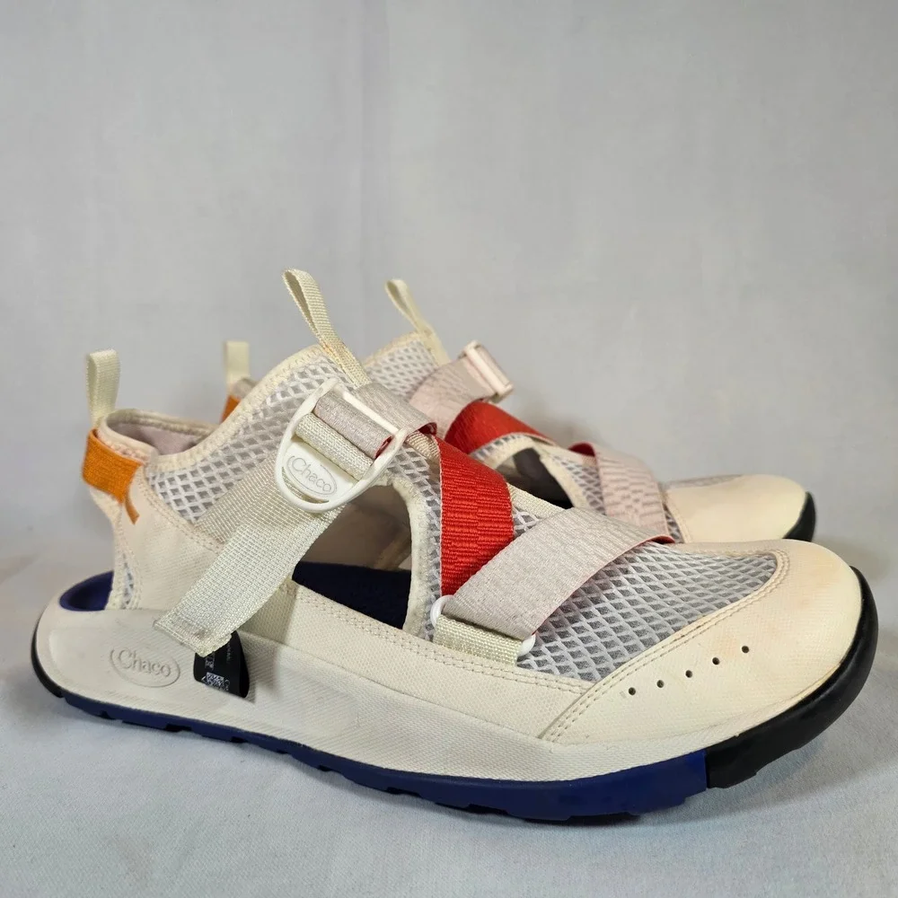 Chaco Odyssey Sport Sandals White Mens 11 All Terrain Closed Toe Hiking Shoes